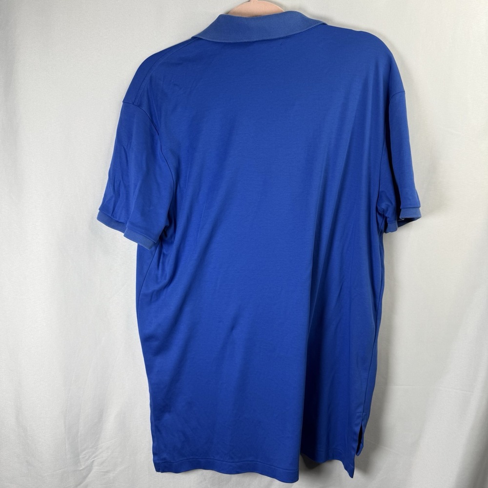 Polo Ralph Lauren Polo Shirt Mens Large Blue Pima Interlock Casual Preppy Pony - Picture 3 of 7